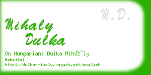 mihaly dulka business card